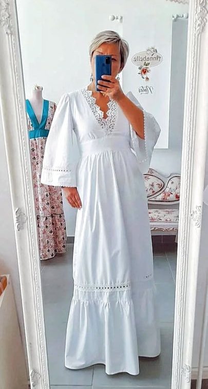 Nefeli long poplin dress