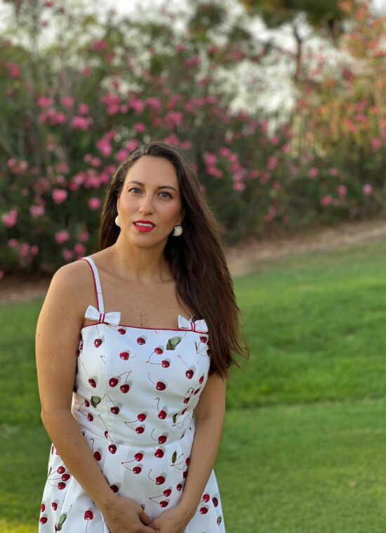 Αρχική 16 Γυναικείο φόρεμα με τιράντες σε ύφασμα με  κεράσια(digital print)